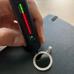 2.6 CTW Moissanite/Onyx Pendant